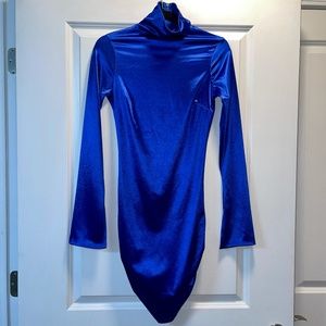 Royal Blue Turtleneck Dress